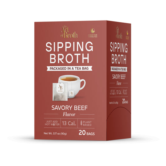Savory Beef Bone Flavored Broth - 20 Count