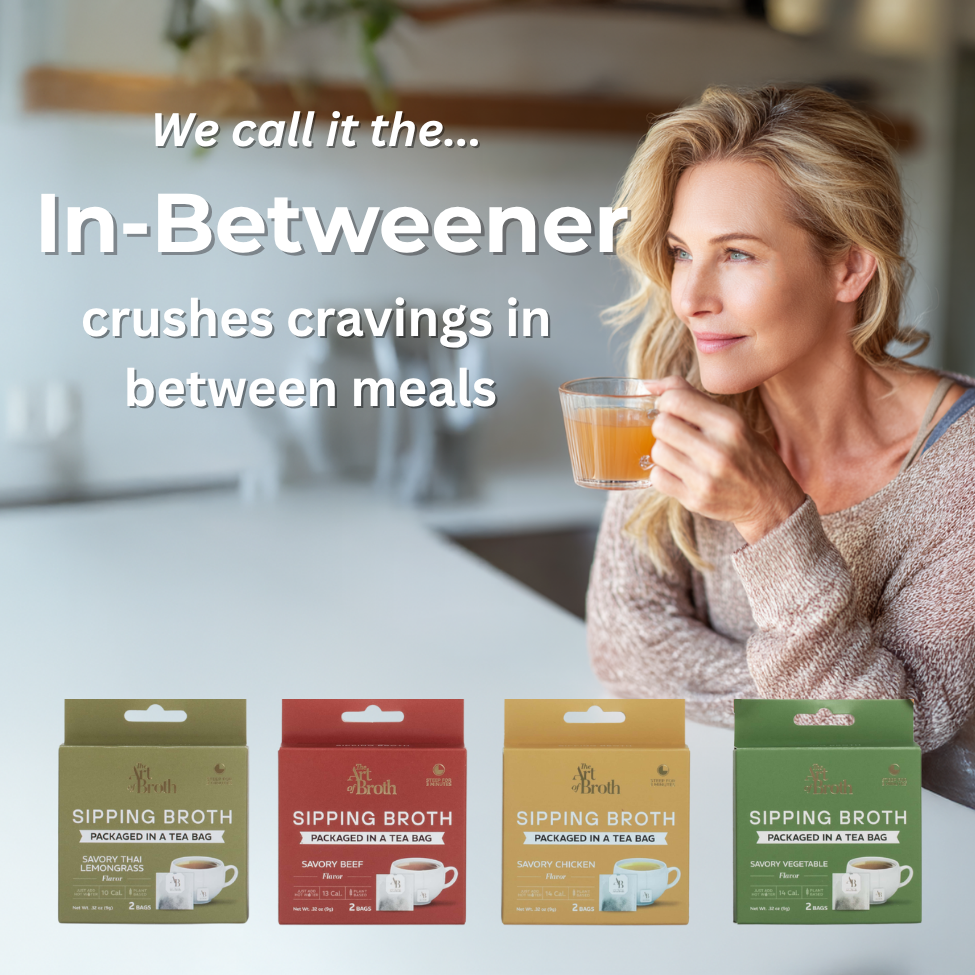 The Art of Broth+ 4 Bag Sampler Pack, Variety Flavors, 2 Pack Chicken Flavor, 2 Pack Beef Flavor, 2 Pack Vegetable, 2 Pack Thai Lemongrass