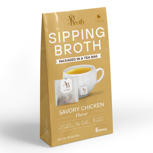 Savory Chicken Flavored Broth - Six Count